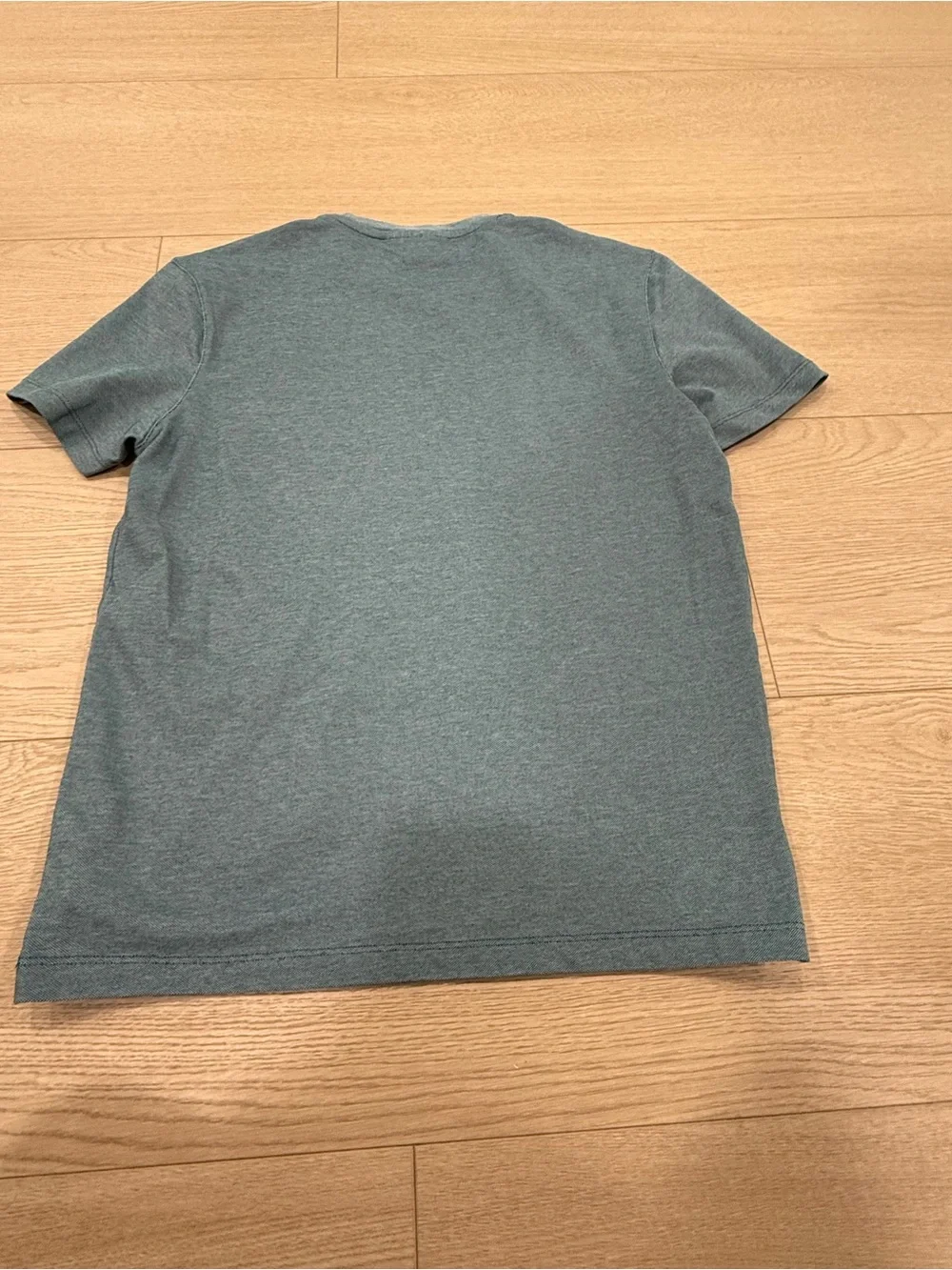 Michael Kors Green Birdseye Knit Crewneck Tee Shirt Small MK Logo